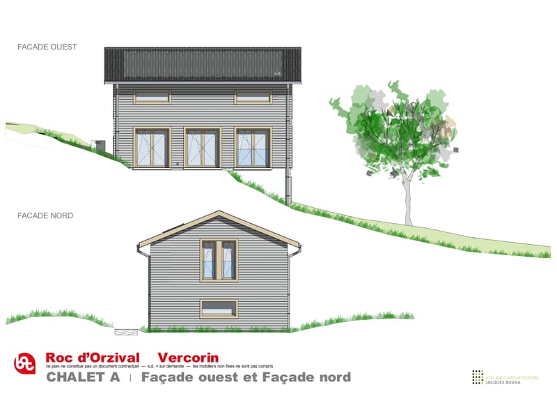 Chalet A_PLANS_facade ouest nord