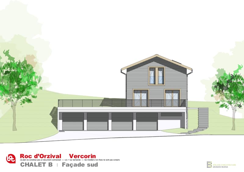 Chalet B_PLANS_FACADE SUD