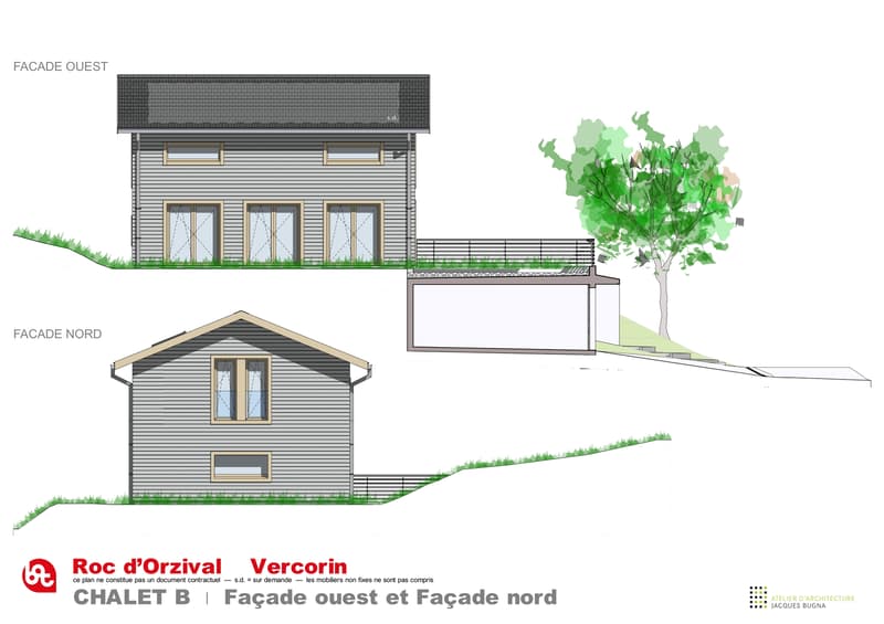 Chalet B_PLANS_facade ouest et nord
