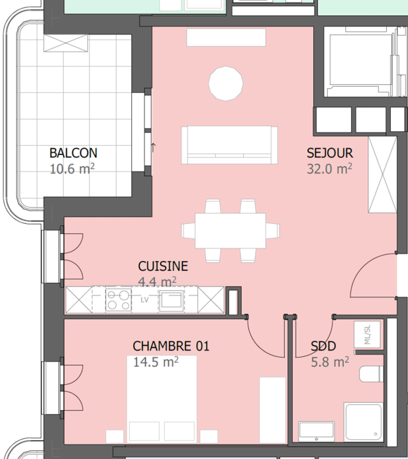 Prairie 5 - Appartement 2.5 pièces au 4ème étage (8)
