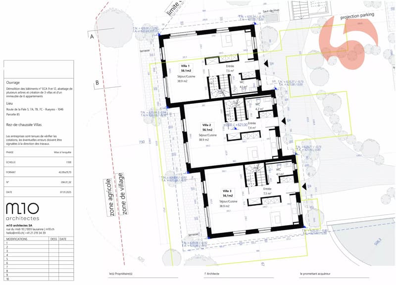 Projet de construction Villas contiguës 6,5 pcs à 1 km du LEB (8)