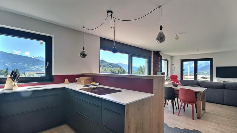 Villa neuve d'exception à Lens - Vue imprenable sur le lac du Louché (6)