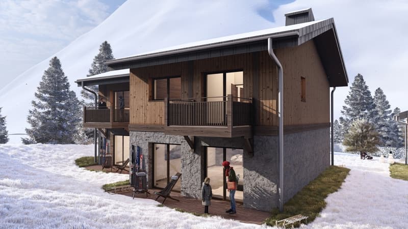 CHAMONIX-MONT-BLANC - DEMI-CHALET AVEC 3 CHAMBRES, TERRASSE ET JARDIN (8)