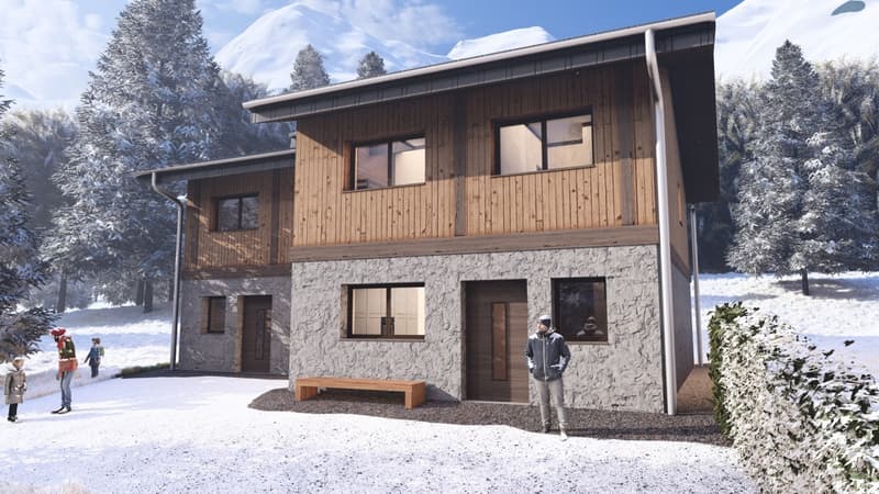 CHAMONIX-MONT-BLANC - DEMI-CHALET AVEC 3 CHAMBRES, TERRASSE ET JARDIN (3)