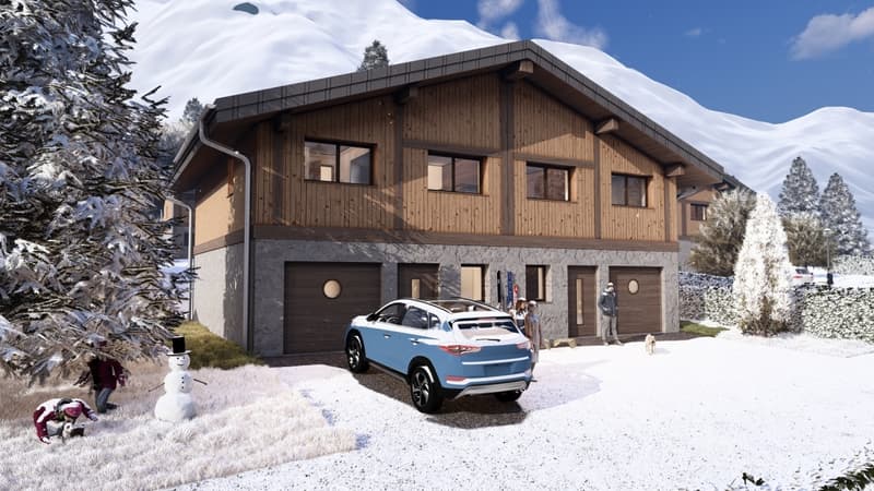 CHAMONIX-MONT-BLANC - DEMI-CHALET AVEC 3 CHAMBRES, TERRASSE ET JARDIN (2)