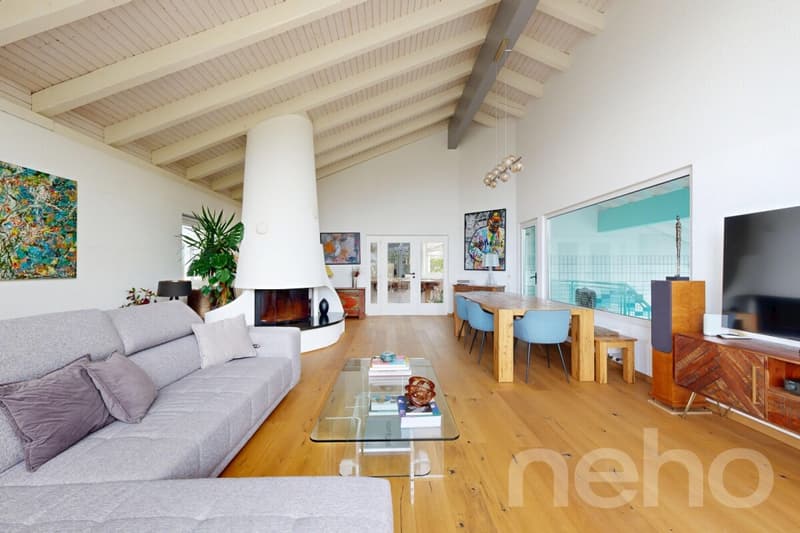 Superbe villa familiale, piscine intérieure, terrasses et vue forêt (3)