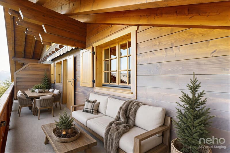 Bel appartement avec mezzanine et vue panoramique ? Chesières, Villars (11)