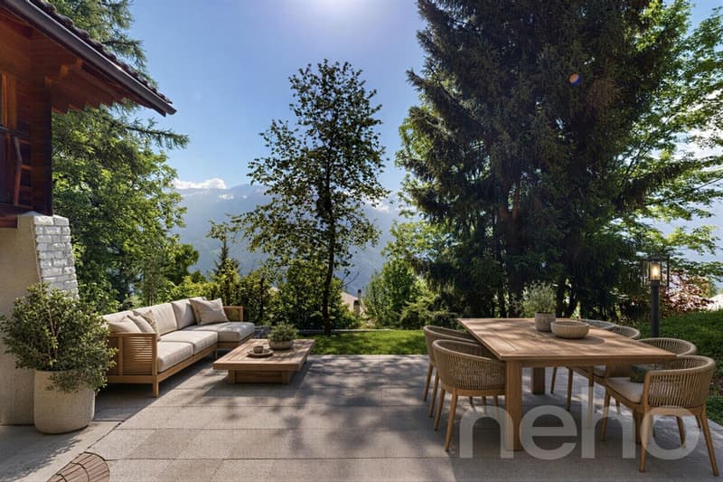 Magnifique chalet de montagne avec vue panoramique à Hérémence (3)
