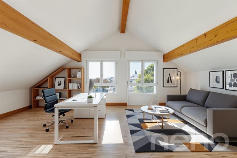 Maison mitoyenne au centre du village avec vue sur la forêt (12)