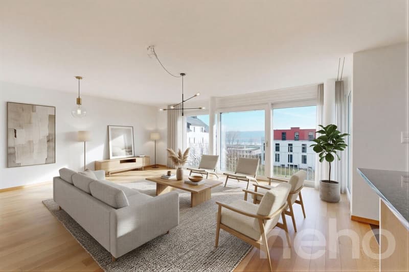 Belle vue sur le lac pour cet appartement lumineux et spacieux ! (4)