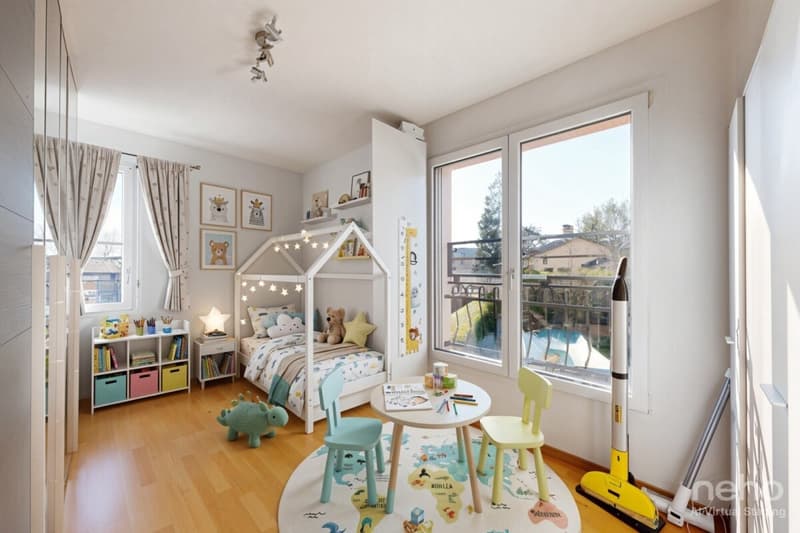 Spacieux appartement familial avec balcons et jardin à St-Prex (7)