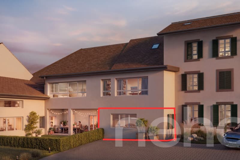 Appartement de 2,5 pièces en rez-de-jardin avec extérieur privatif (2)