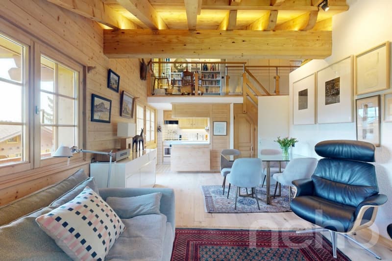Bel appartement avec mezzanine et vue panoramique ? Chesières, Villars (2)