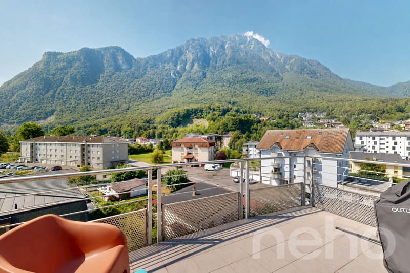 Attique avec vue Lac et Montagnes au c?ur du Bouveret (1)