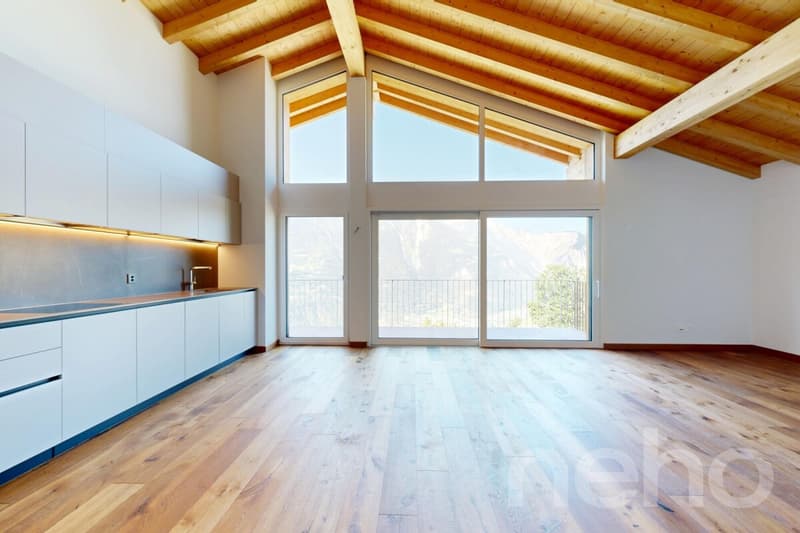 Neues Apartment mit Panoramablick, 5 Minuten von Leuk (4)
