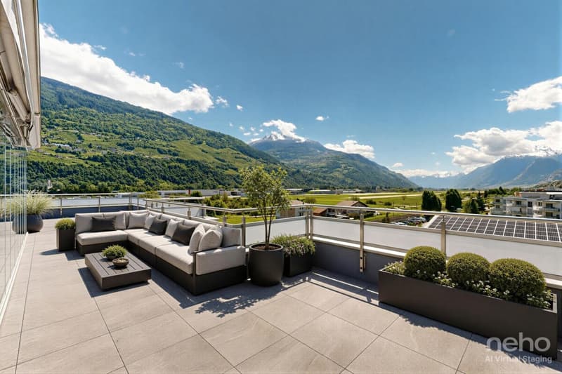 Attique d?exception avec vaste terrasse à Sion (2)