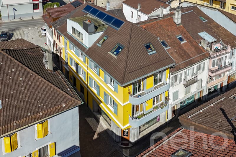 Immeuble mixte 2 Commerces + 3.5 + 8.5 en duplex (2)