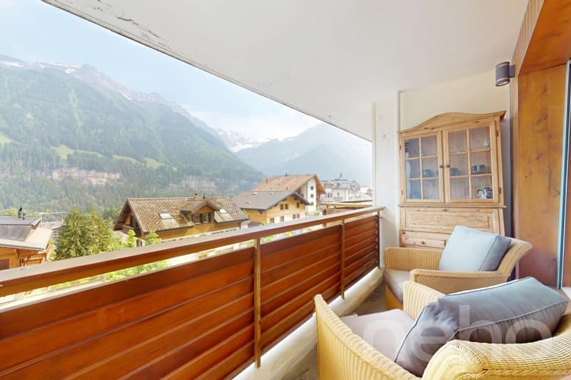 Appartement entièrement rénové plein centre Champéry, vue panoramique (1)