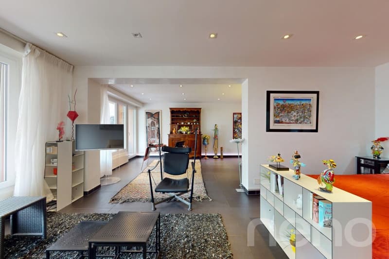 Appartement entièrement rénové plein centre Champéry, vue panoramique (12)