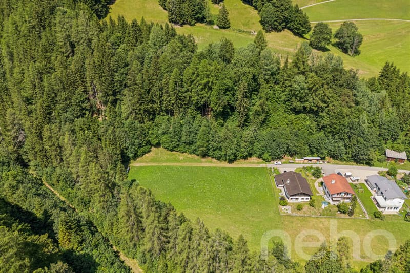 Grosszügiges Bauland mit Projektstudie an naturnaher Lage in Vättis (1)