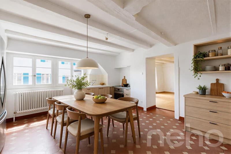 Maison vigneronne du XVII? rénovée ? Vue lac & Alpes au c?ur de Rivaz (8)