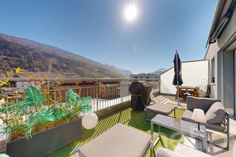Superbe 3.5 pièces en dernier étage à Sion avec grande terrasse (7)