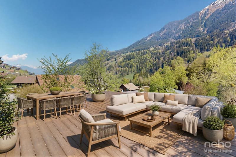 Chalet familial de charme avec vue panoramique à Val-d?Illiez (11)