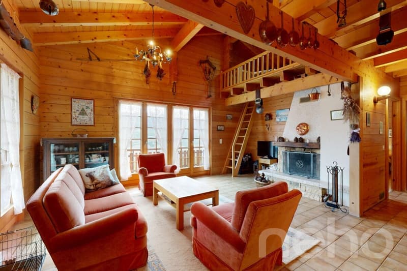 Authentique chalet en madriers avec vue imprenable (7)