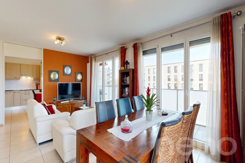 Rare à Villars sur Glâne: Dernier étage lumineux avec grand balcon (1)