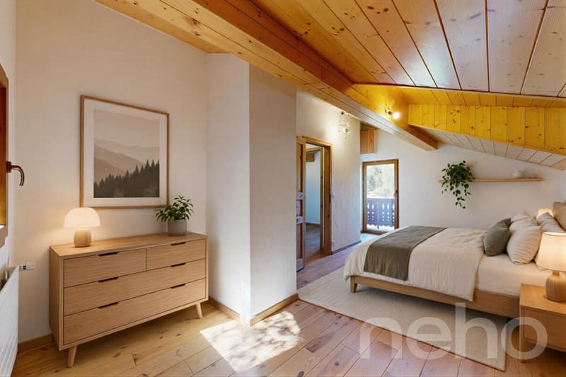 À 3 minutes de Nendaz ? Chalet rénové avec cachet et vue Alpes (9)