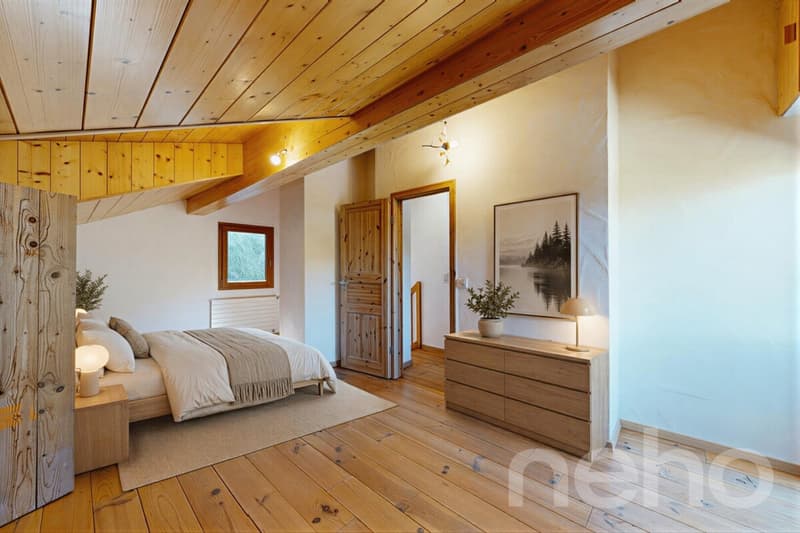 À 3 minutes de Nendaz ? Chalet rénové avec cachet et vue Alpes (8)