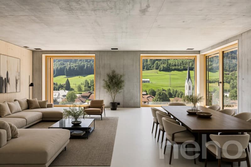 Moderne 2.5 Zimmer Wohnung mit Bergsicht in Küblis (4)