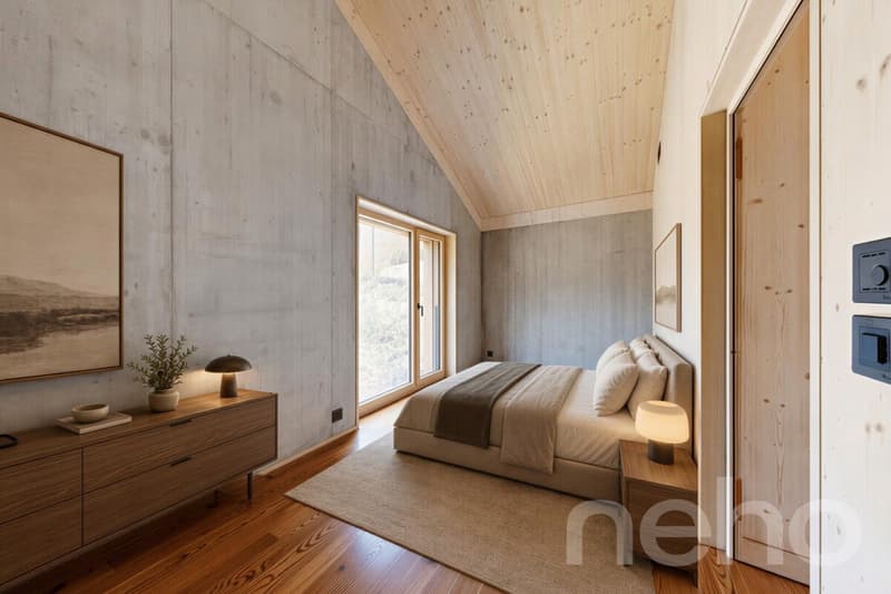 Neubau-Dachgeschosswohnung mit besonderer Architektur und Bergsicht (9)
