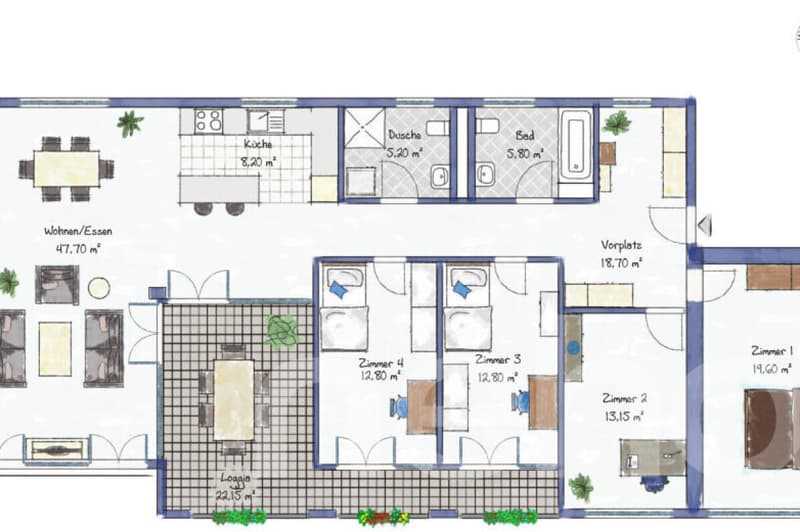 Grosse 5.5-Zimmer Wohnung mit unverbaubarer Aussicht in Schlieren (11)