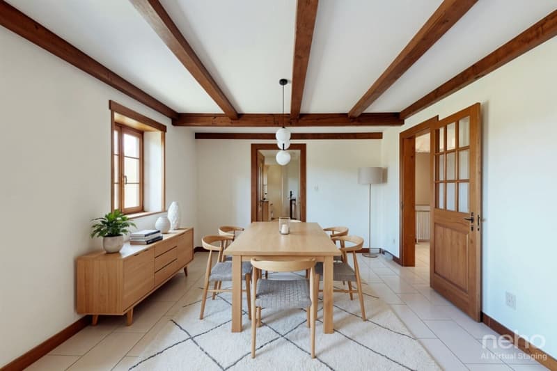 DUPLEX DE CHARME AVEC GRAND POTENTIEL D?AMÉNAGEMENT À SOTTENS (3)