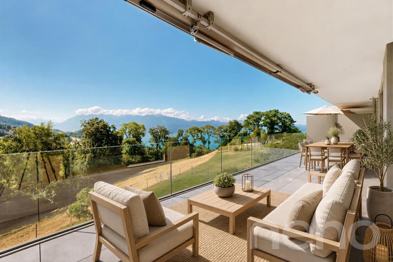 Appartement d'exception avec vue panoramique sur le lac et les Alpes (8)