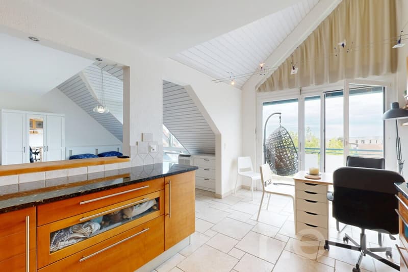 Attique duplex 5,5 pièces à vendre à Crissier ? 121 m², lumineux, vue (8)