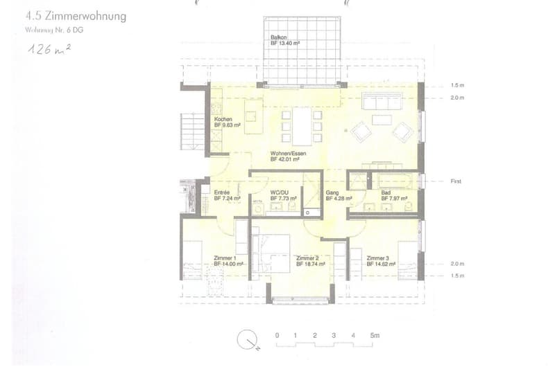 Moderne 4.5-Z' Dachwohnung mit an zentraler und dennoch ruhiger Lage (10)