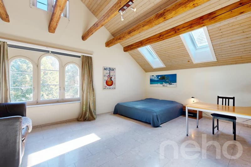 Einzigartige Dachgeschosswohnung mit Cheminée und Sichtbalken (5)