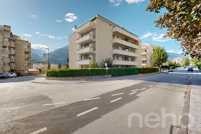 Spacieux studio au c?ur de Sierre avec balcon plein sud (9)