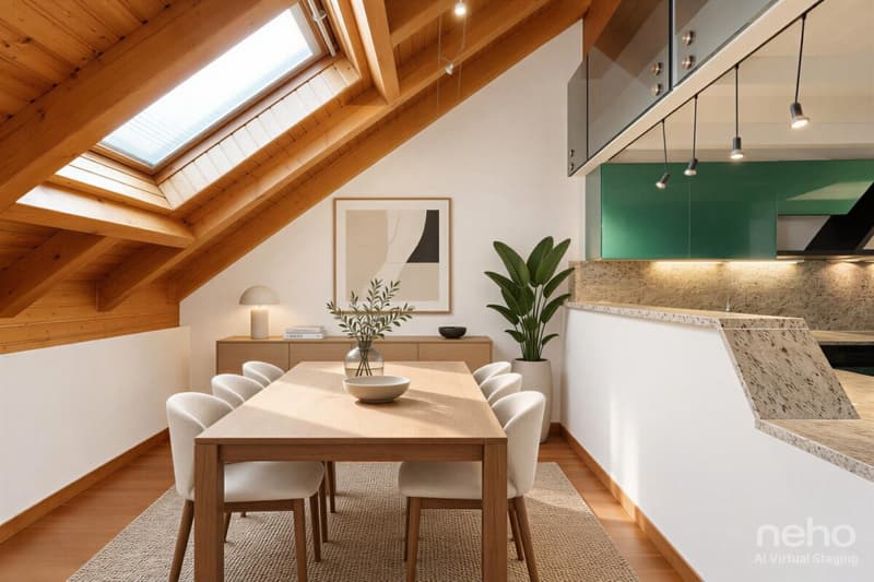 Duplex en attique avec vue lac panoramique à Blonay (2)