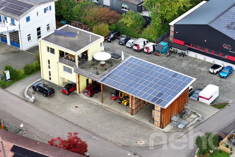 Einfamilienhaus mit vermieteter Werkhalle, PV-Anlage und Potenzial (2)