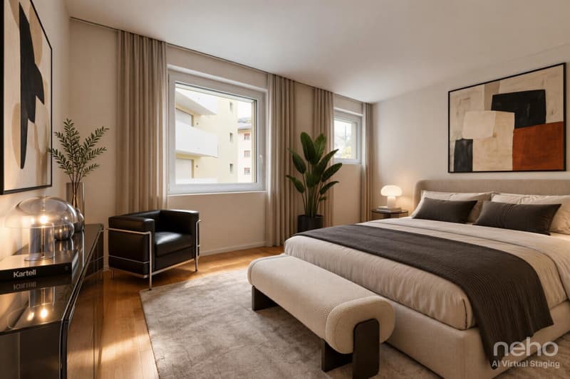 Sion : appartement de 3,5 pièces lumineux avec grand balcon (5)