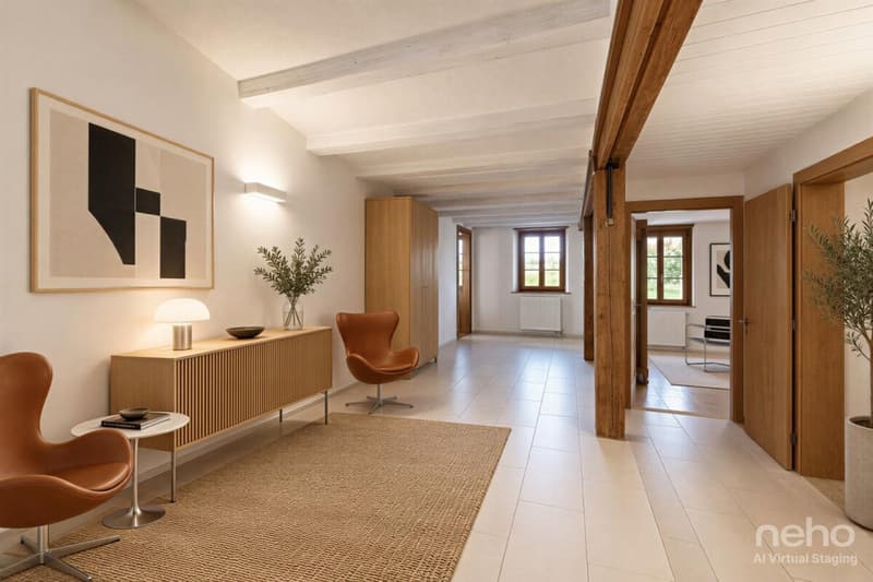 DUPLEX DE CHARME AVEC GRAND POTENTIEL D?AMÉNAGEMENT À SOTTENS 5.5p (5)