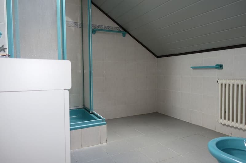 small bathroom with shower, sink, and toilet
