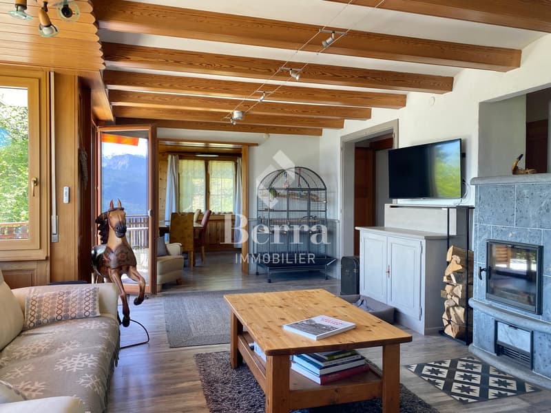 Villa de charme avec vue imprenable et grand terrain à Ravoire, proche de Martigny (11)