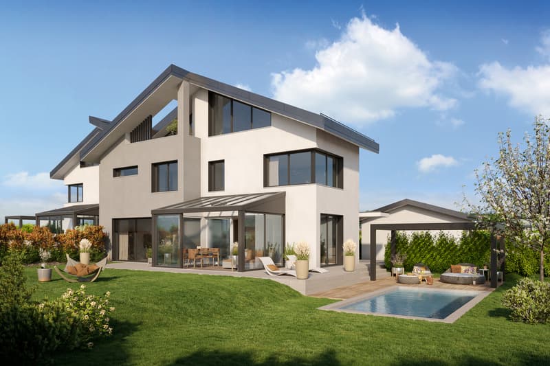 Nouveau projet de villas 2 pces de grand standing au label Minergie (1)