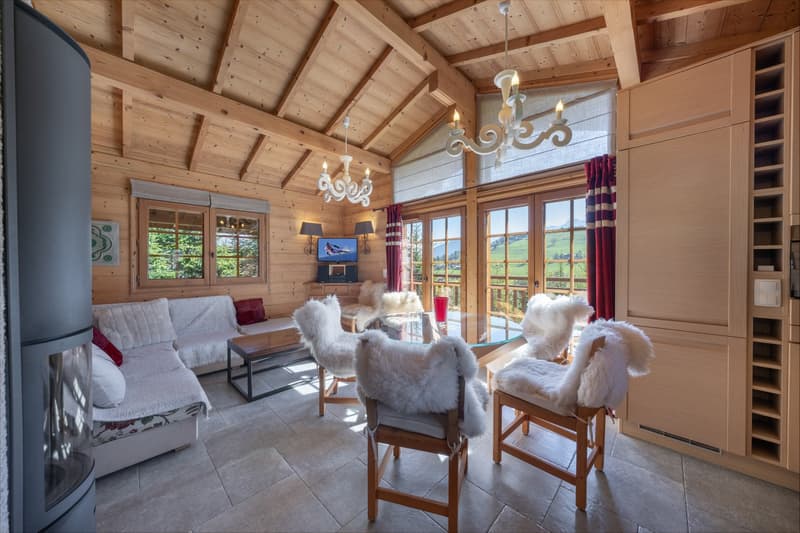 Propriété d'exception de deux chalets indépendants avec studio, face au Mont-Blanc (5)