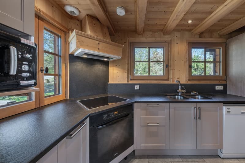 Propriété d'exception de deux chalets indépendants avec studio, face au Mont-Blanc (6)