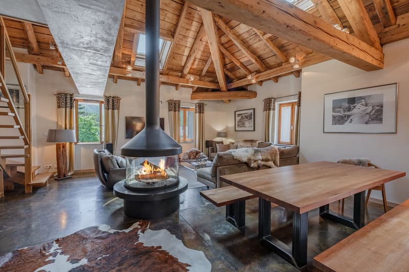 Rare appartement duplex au cœur d’Argentière avec vue panoramique sur le massif du Mont-Blanc (2)